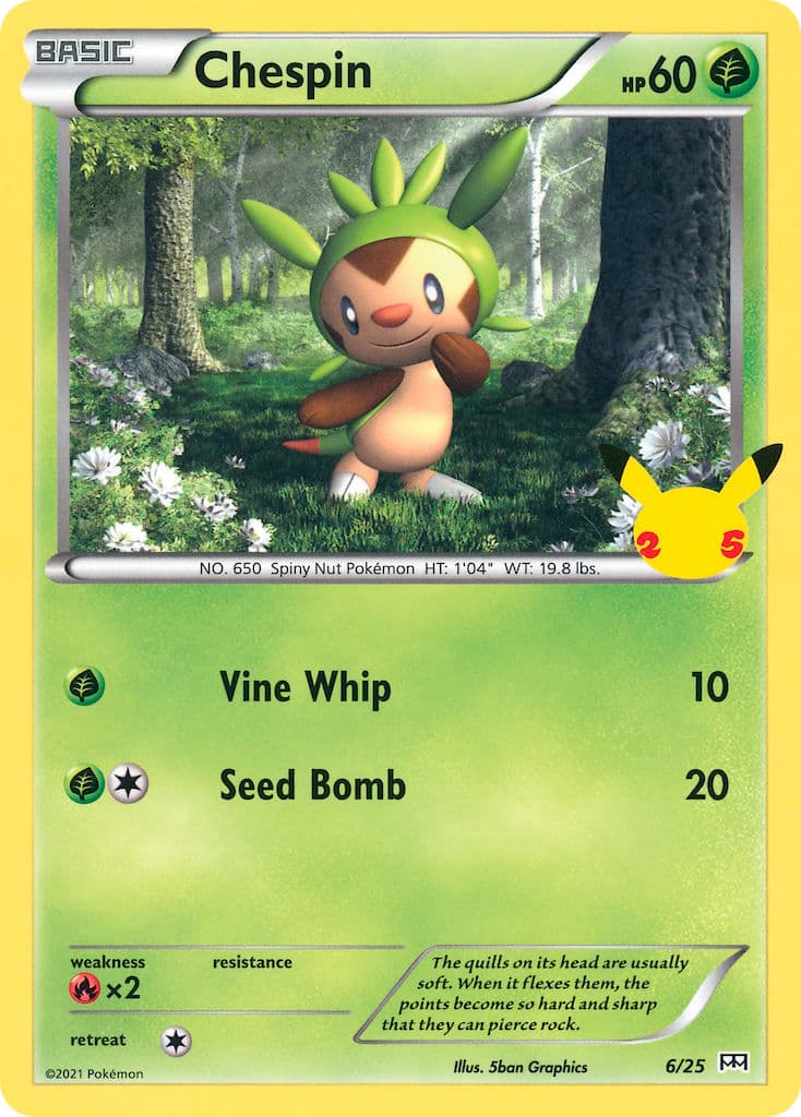 Chespin — Mcdonalds Collection 2021 Pokémon card