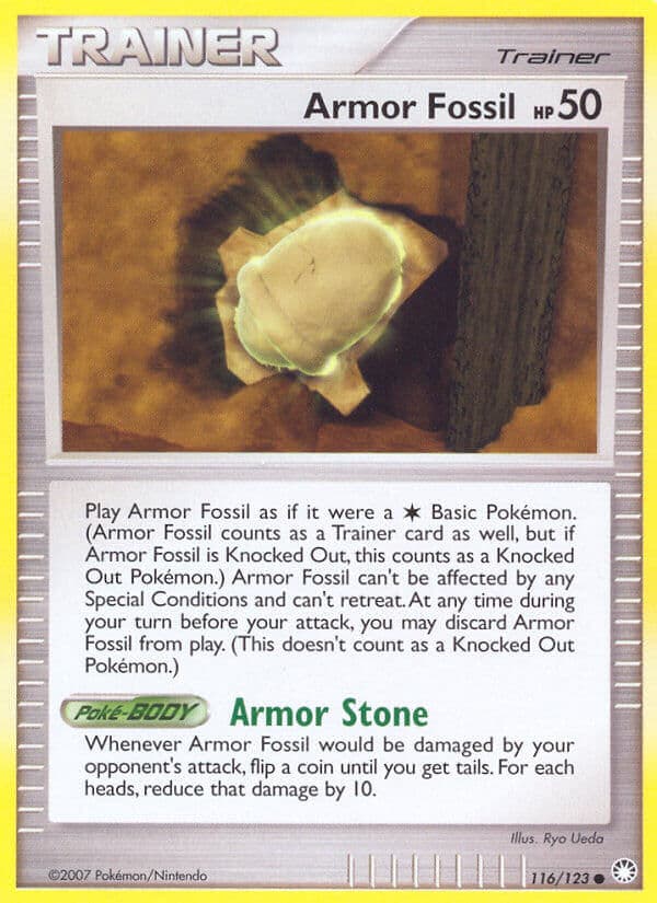 Armor Fossil — Mysterious Treasures Pokémon card
