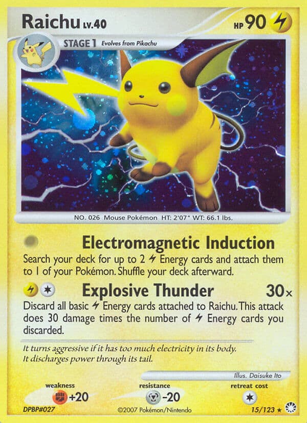 Raichu — Mysterious Treasures Pokémon card