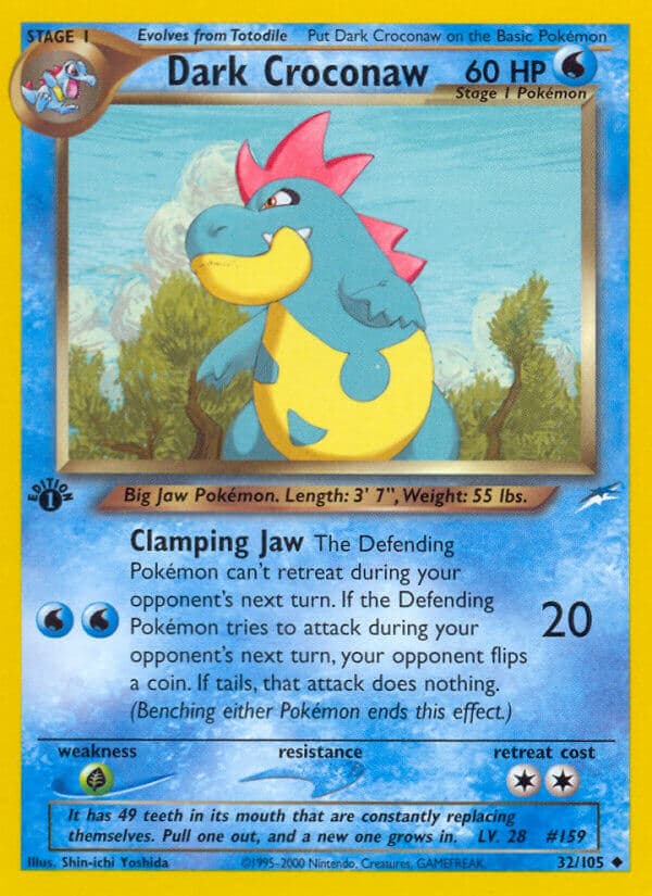 Dark Croconaw — Neo Destiny Pokémon card