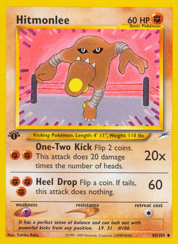 Hitmonlee — Neo Destiny Pokémon card