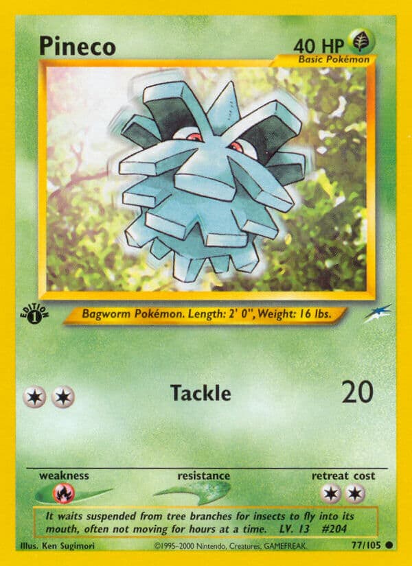 Pineco — Neo Destiny Pokémon card