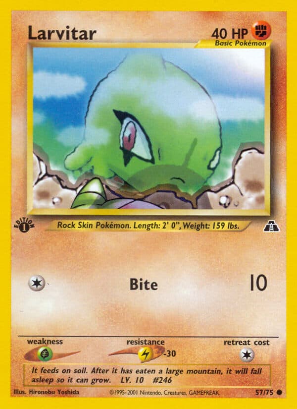Larvitar — Neo Discovery Pokémon card