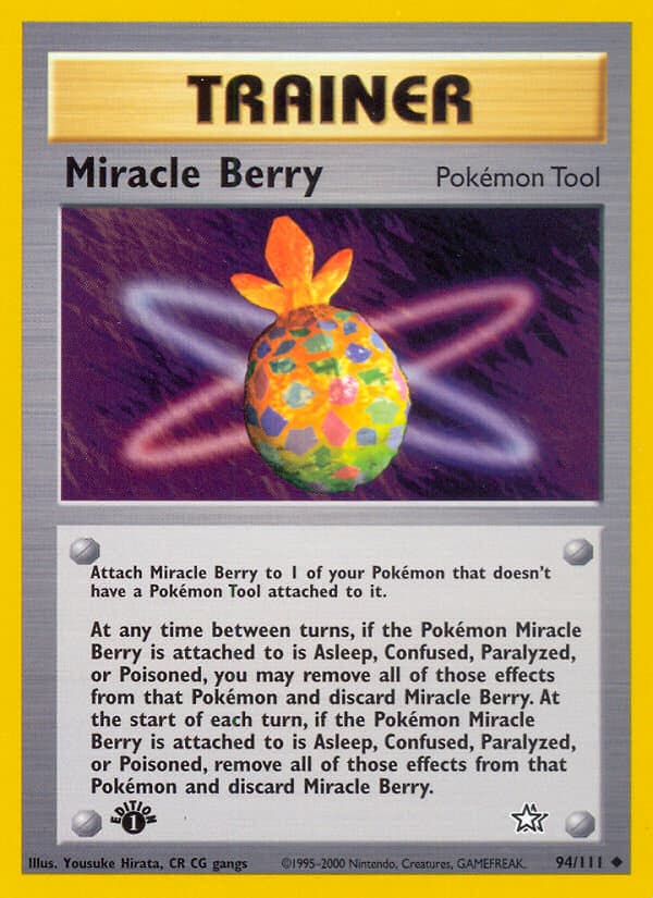 Miracle Berry — Neo Genesis Pokémon card