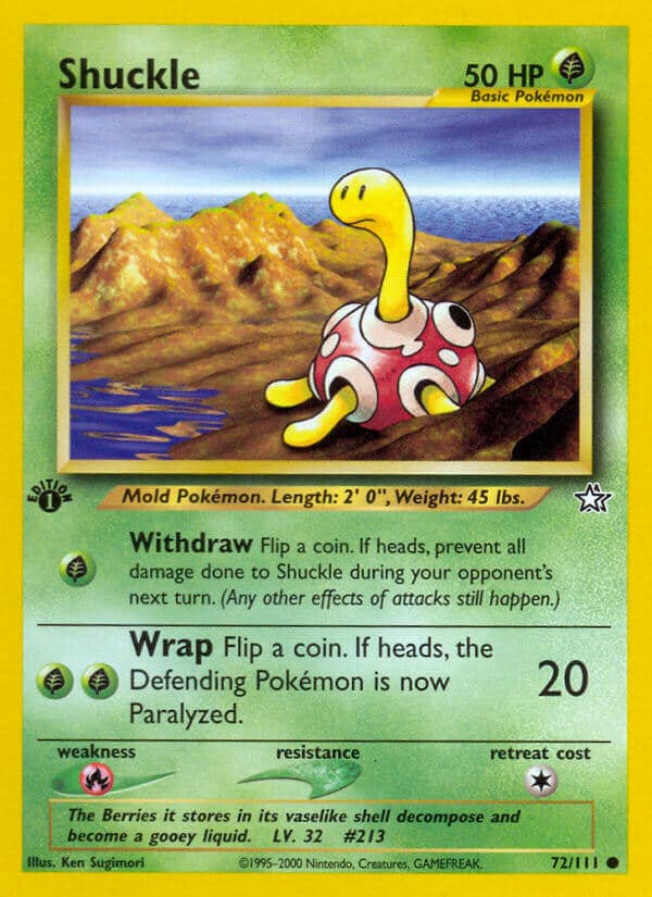 Shuckle — Neo Genesis Pokémon card