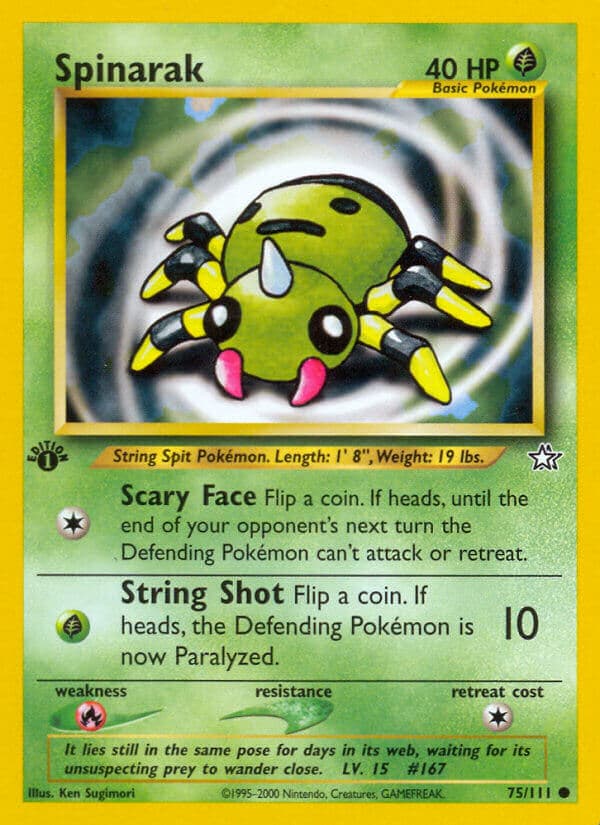 Spinarak — Neo Genesis Pokémon card