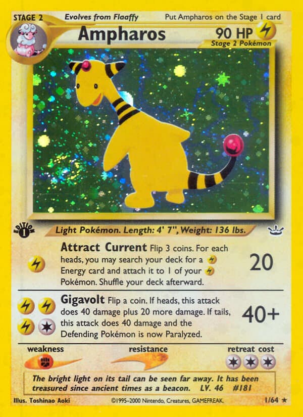 Ampharos — Neo Revelation Pokémon card