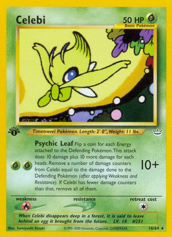 Celebi — Neo Revelation Pokémon card