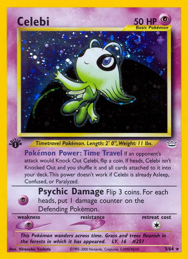 Celebi — Neo Revelation Pokémon card