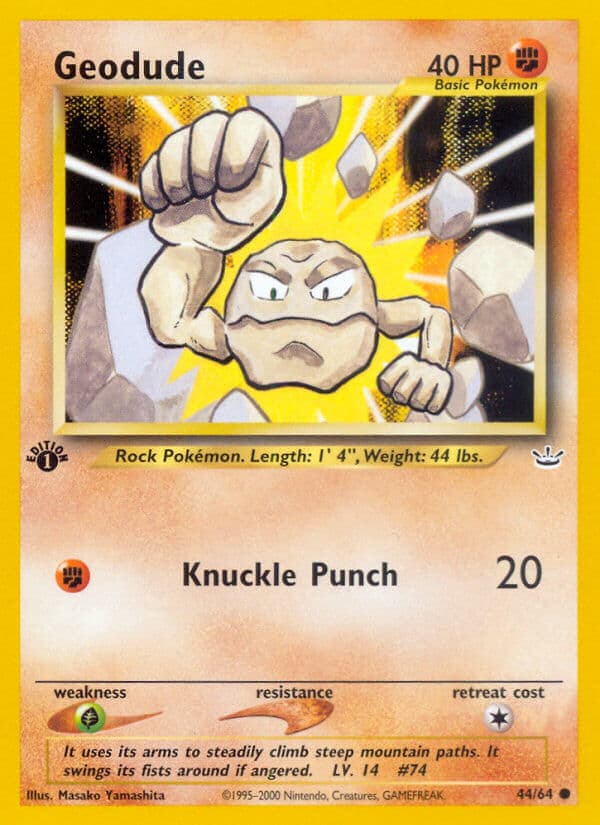 Geodude — Neo Revelation Pokémon card
