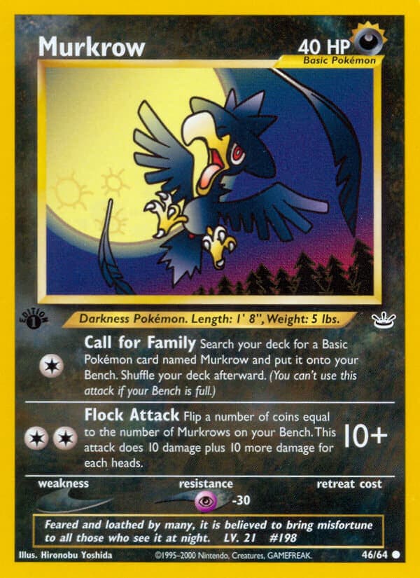 Murkrow — Neo Revelation Pokémon card