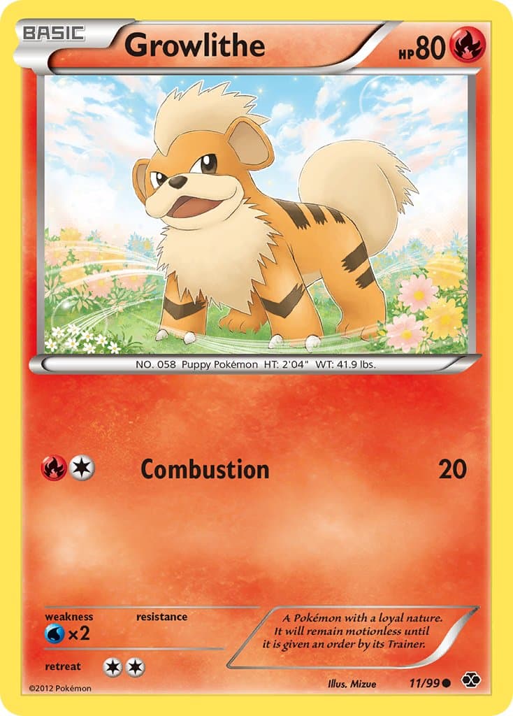 Growlithe — Next Destinies Pokémon card