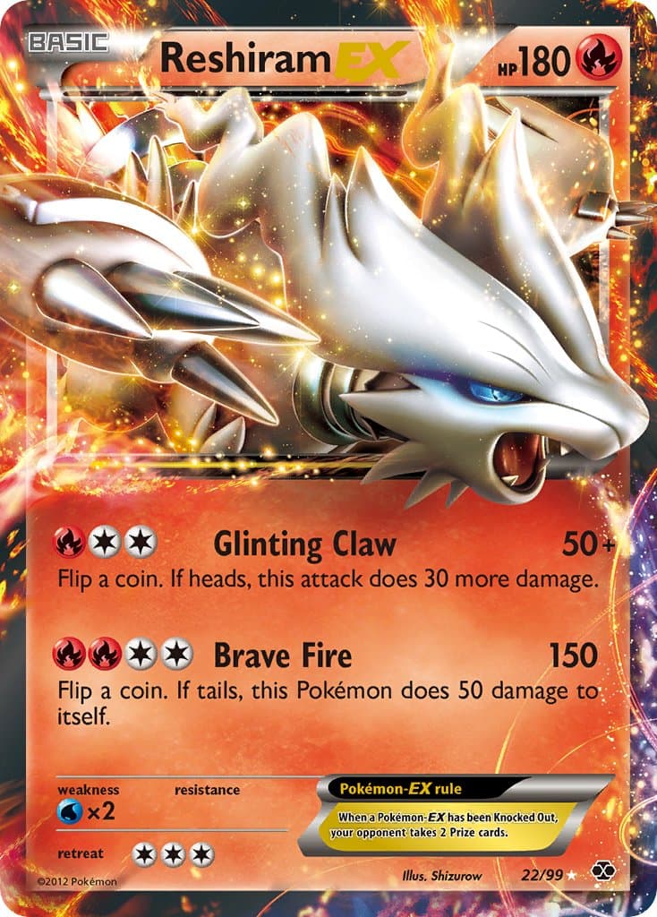 Reshiram Ex — Next Destinies Pokémon card
