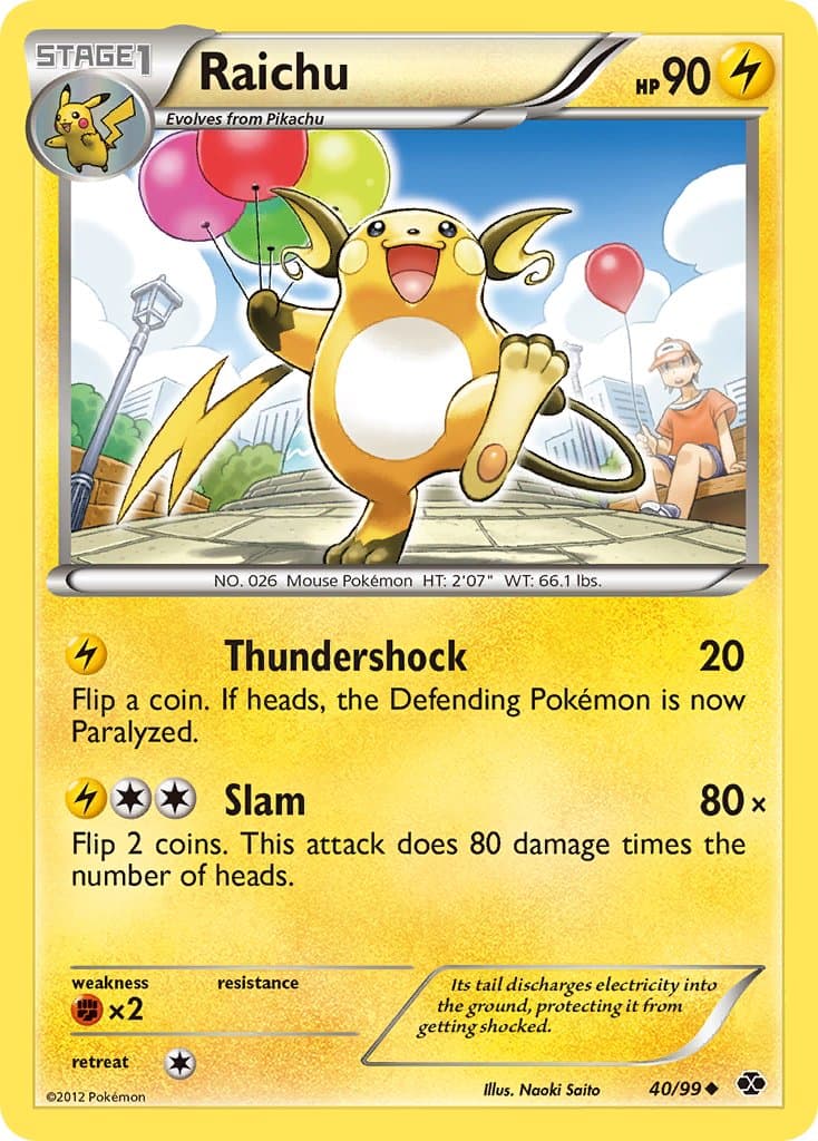 Raichu — Next Destinies Pokémon card