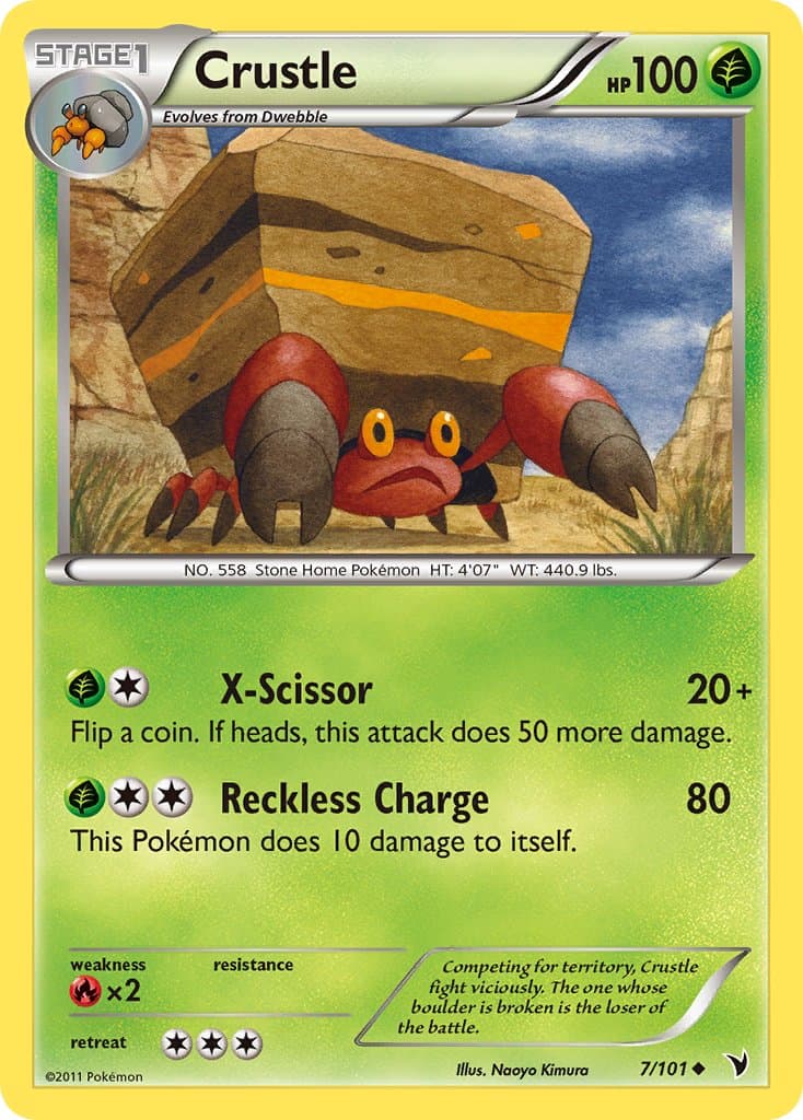 Crustle — Noble Victories Pokémon card