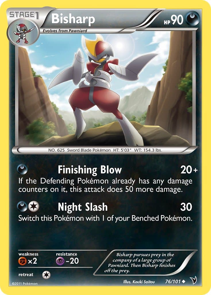 Bisharp — Noble Victories Pokémon card