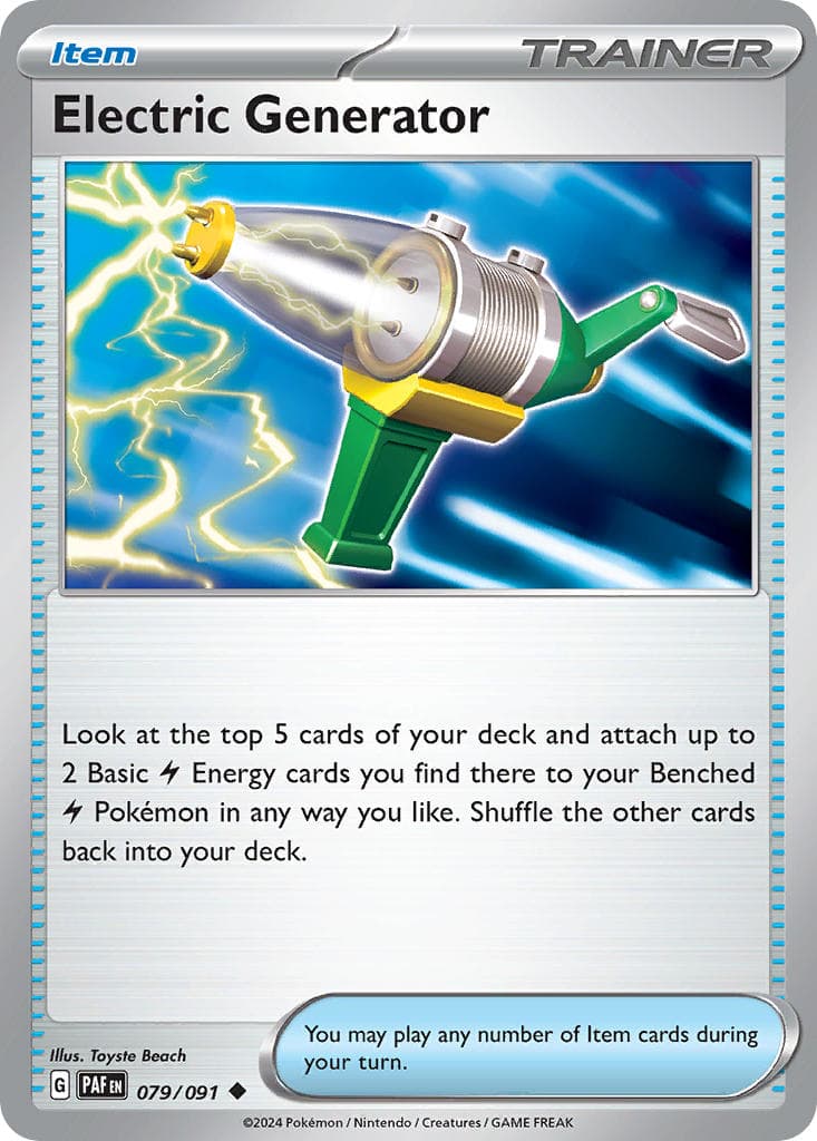 Electric Generator — Paldean Fates Pokémon card