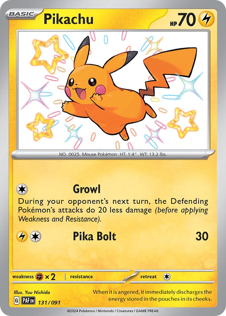 Pikachu — Paldean Fates Pokémon card
