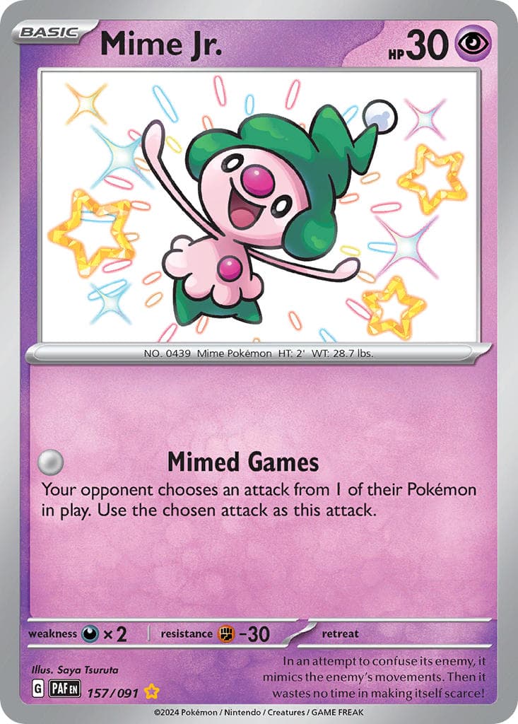 Mime Jr. — Paldean Fates Pokémon card