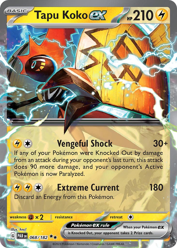 Tapu Koko ex — Paradox Rift Pokémon card