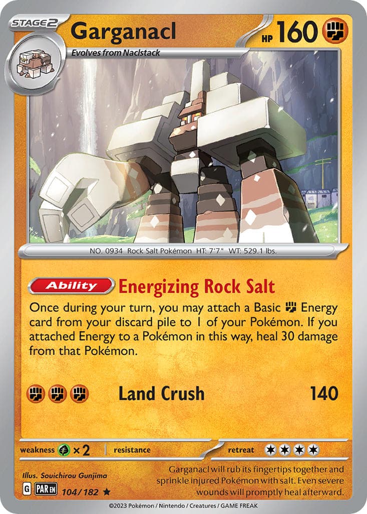 Garganacl — Paradox Rift Pokémon card