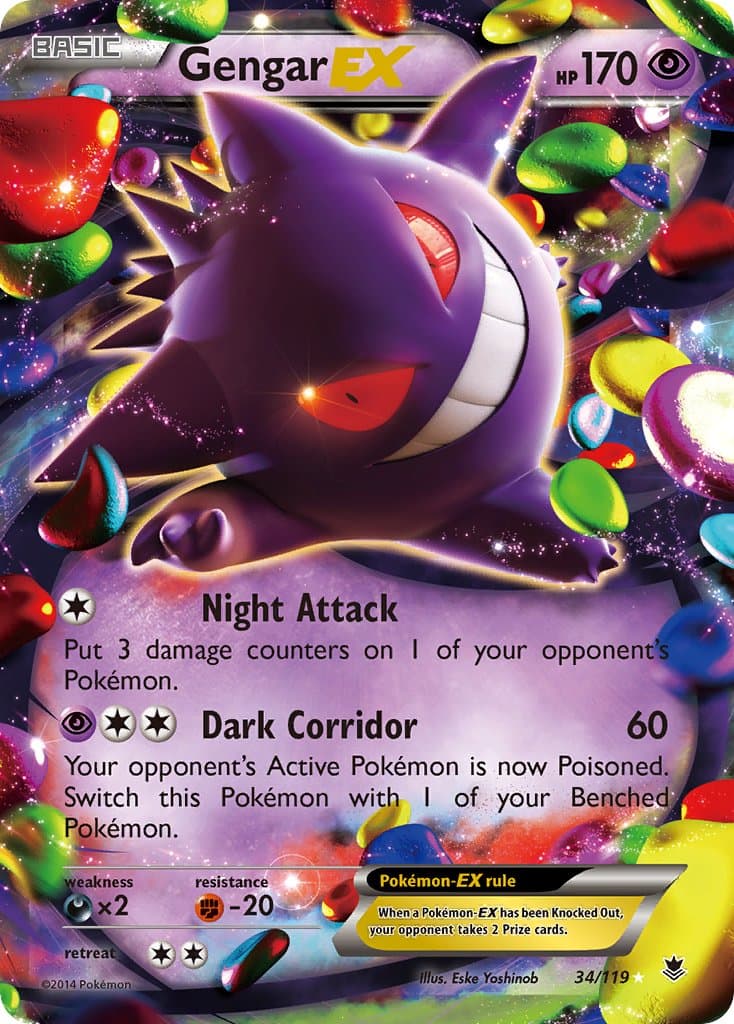 Gengar Ex — Phantom Forces Pokémon card