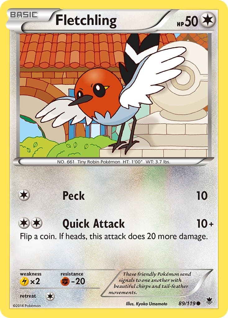 Fletchling — Phantom Forces Pokémon card