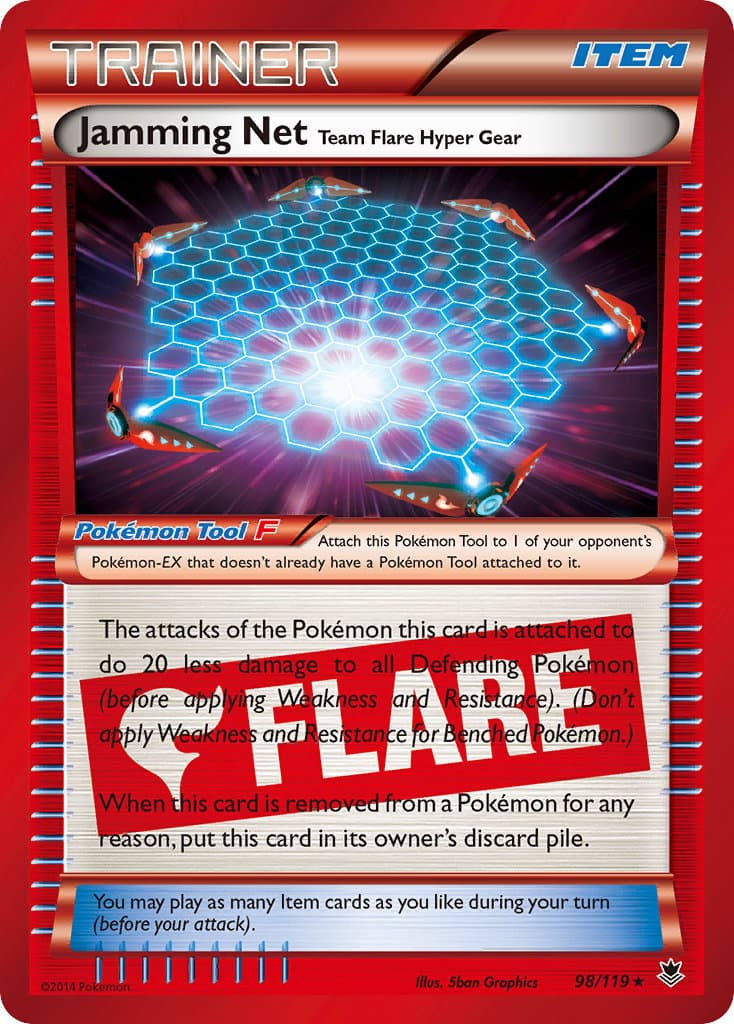 Jamming Net Team Flare Hyper Gear — Phantom Forces Pokémon card