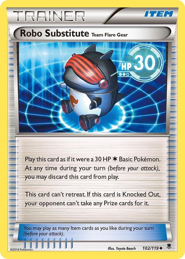 Robo Substitute Team Flare Gear — Phantom Forces Pokémon card