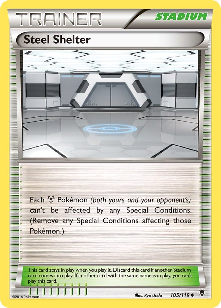 Steel Shelter — Phantom Forces Pokémon card