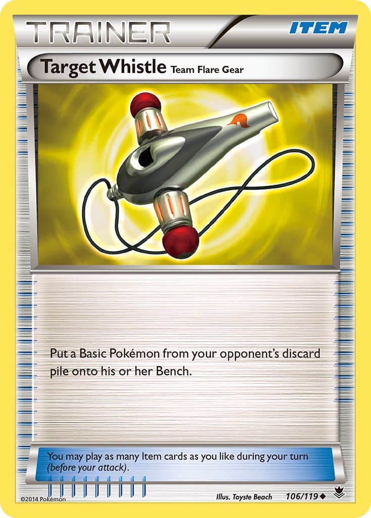 Target Whistle Team Flare Gear — Phantom Forces Pokémon card