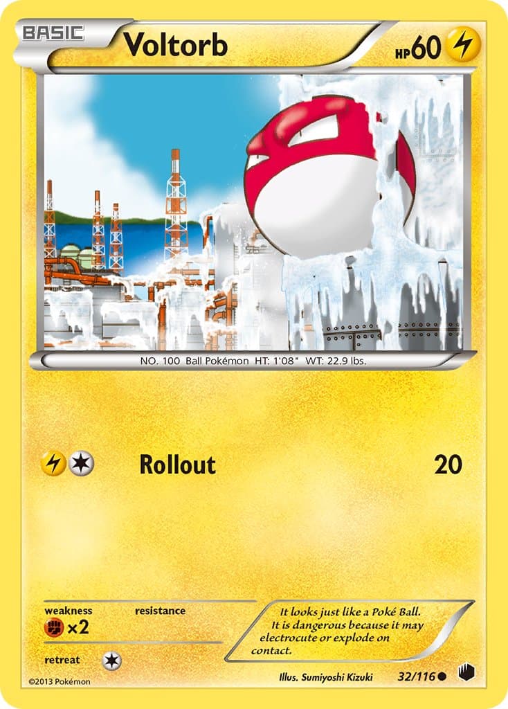 Voltorb — Plasma Freeze Pokémon card