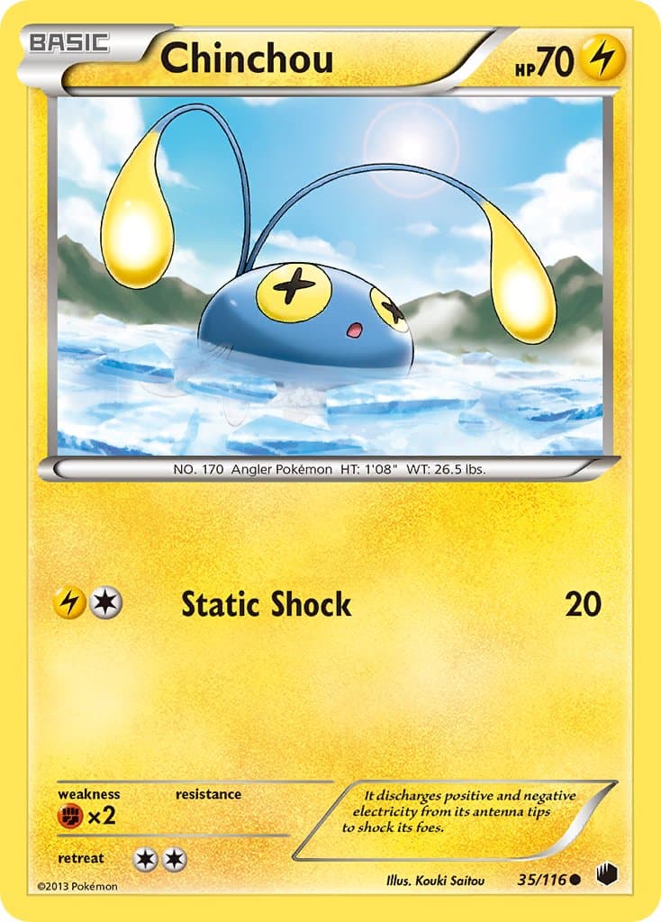 Chinchou — Plasma Freeze Pokémon card