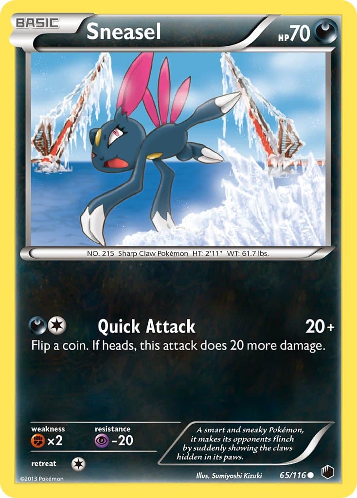 Sneasel — Plasma Freeze Pokémon card