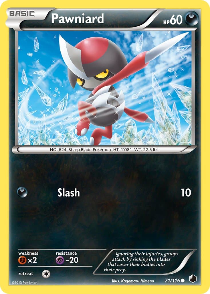 Pawniard — Plasma Freeze Pokémon card