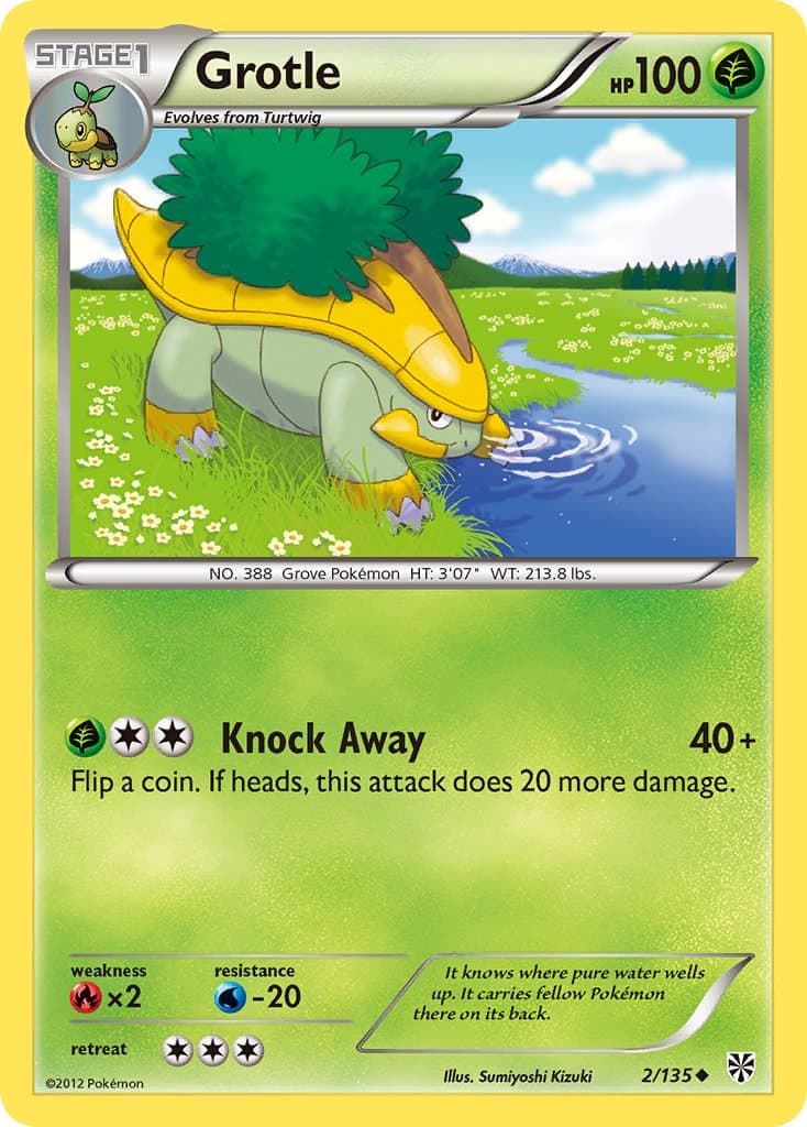 Grotle — Plasma Storm Pokémon card