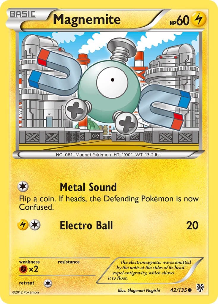 Magnemite — Plasma Storm Pokémon card