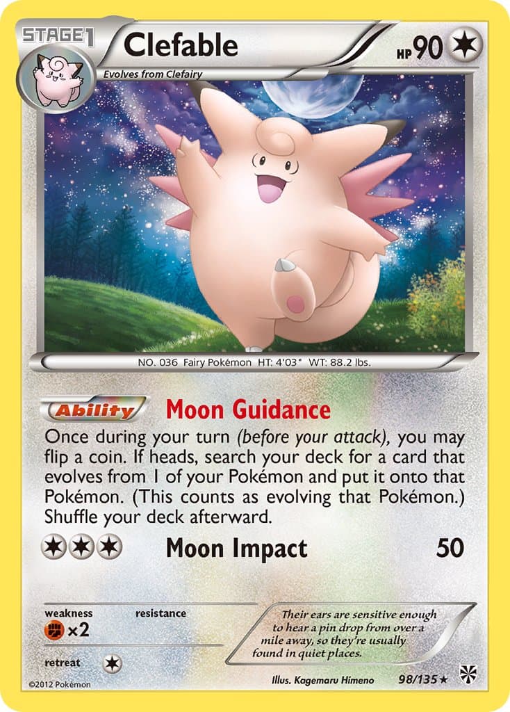 Clefable — Plasma Storm Pokémon card