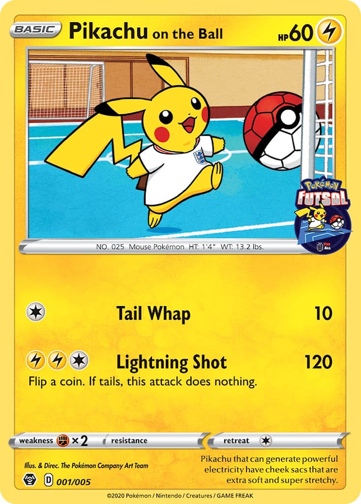 Pikachu On The Ball — Pokemon Futsal Promos 2020