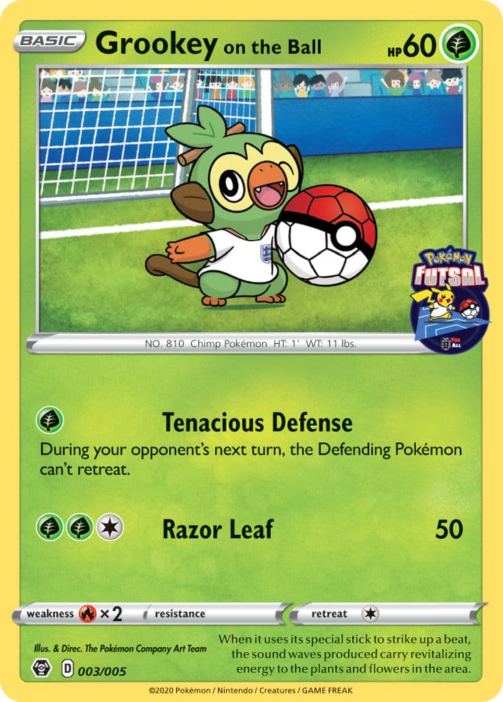 Grookey On The Ball — Pokemon Futsal Promos 2020 Pokémon card