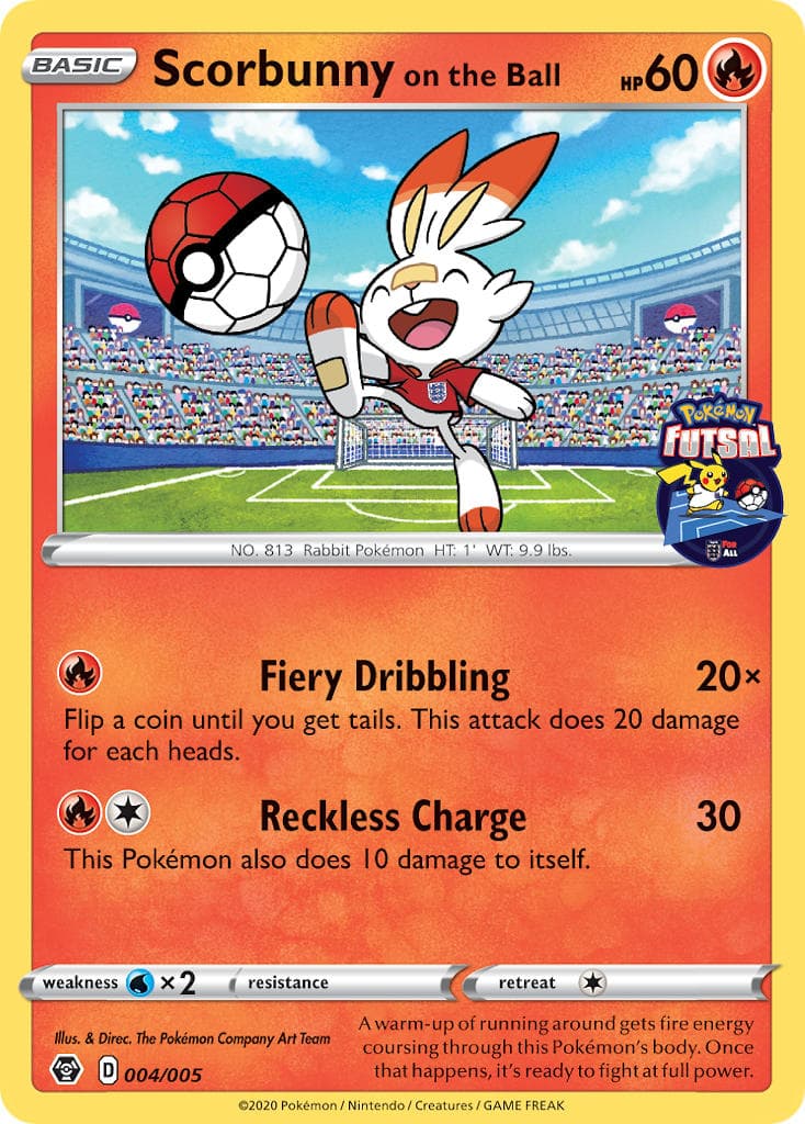 Scorbunny On The Ball — Pokemon Futsal Promos 2020 Pokémon card