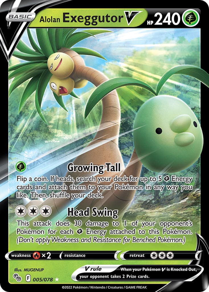 Alolan Exeggutor V — Pokemon Go Pokémon card