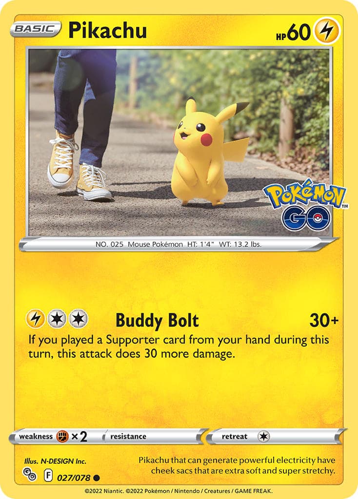 Pikachu — Pokemon Go Pokémon card