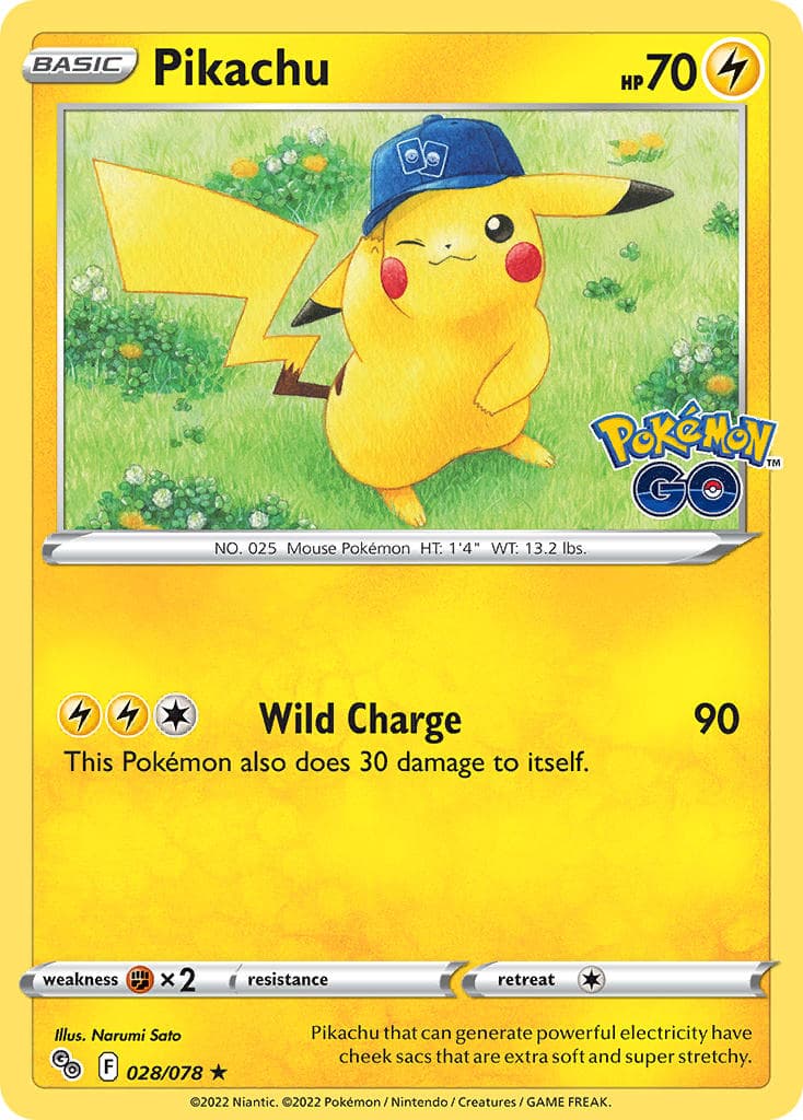 Pikachu — Pokemon Go Pokémon card
