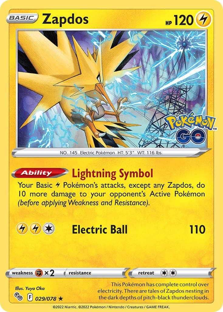 Zapdos — Pokemon Go Pokémon card