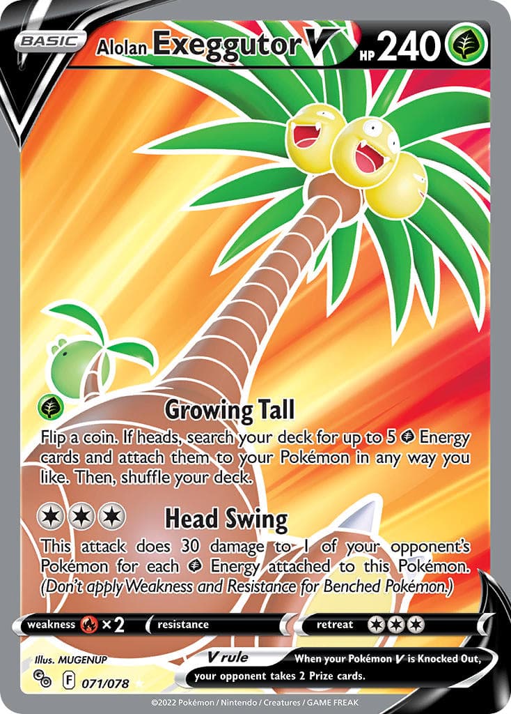 Alolan Exeggutor V — Pokemon Go Pokémon card