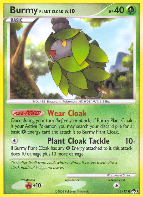 Burmy Plant Cloak — Pop Series 7 Pokémon card