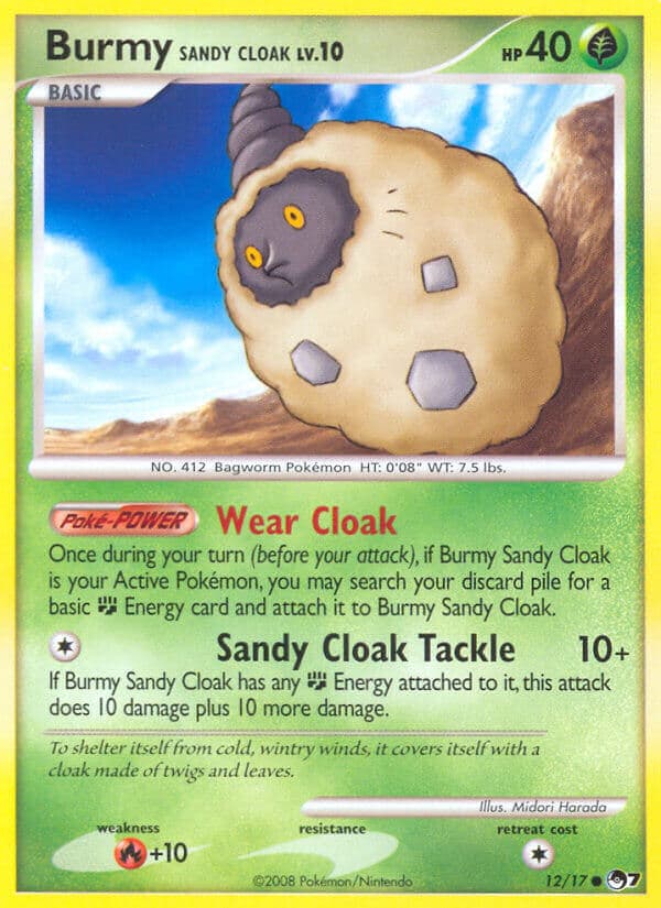 Burmy Sandy Cloak — Pop Series 7 Pokémon card