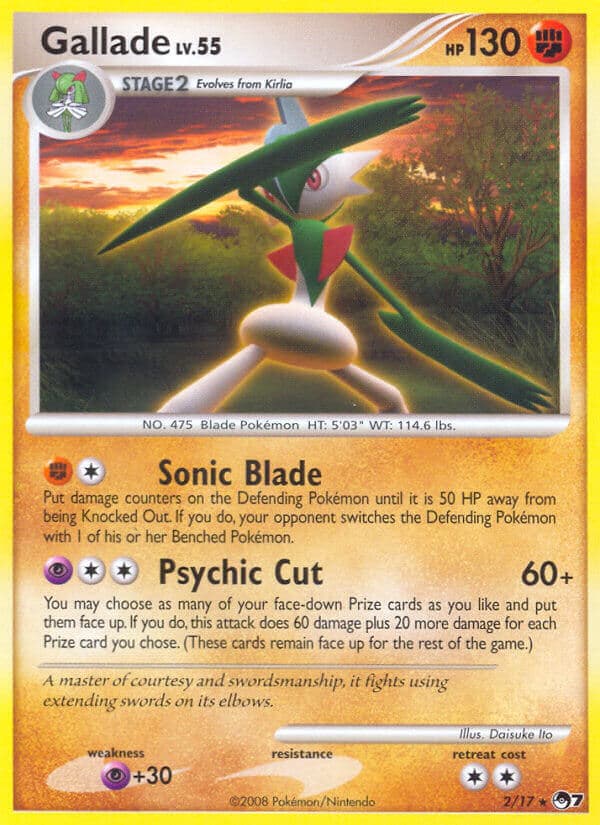 Gallade — Pop Series 7 Pokémon card