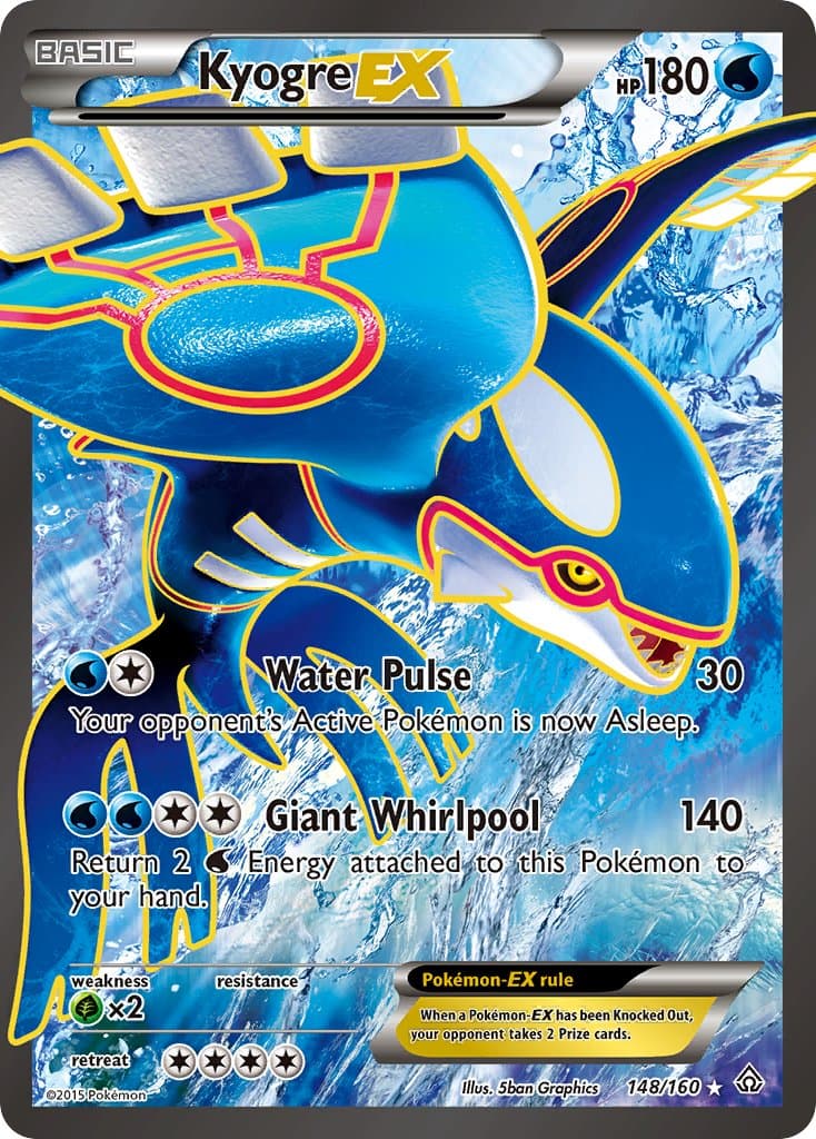 Kyogre Ex — Primal Clash Pokémon card